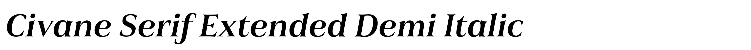Civane Serif Extended Demi Italic